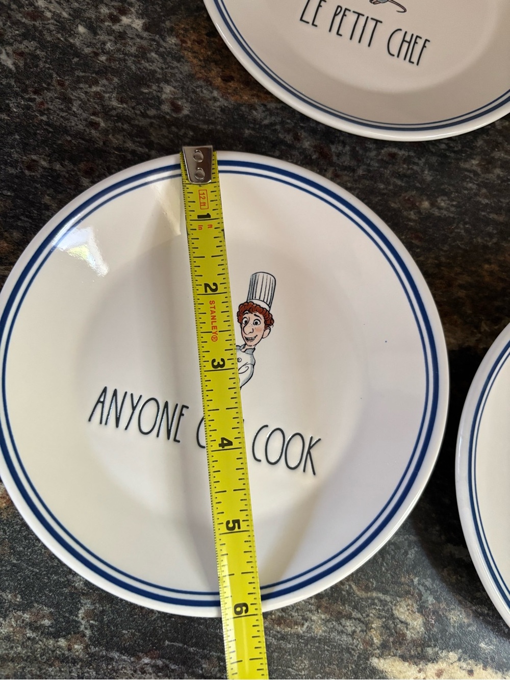 Rae Dunn Disney Remy ratatouille chef appetizer dessert plates, home decor - Picture 7 of 7